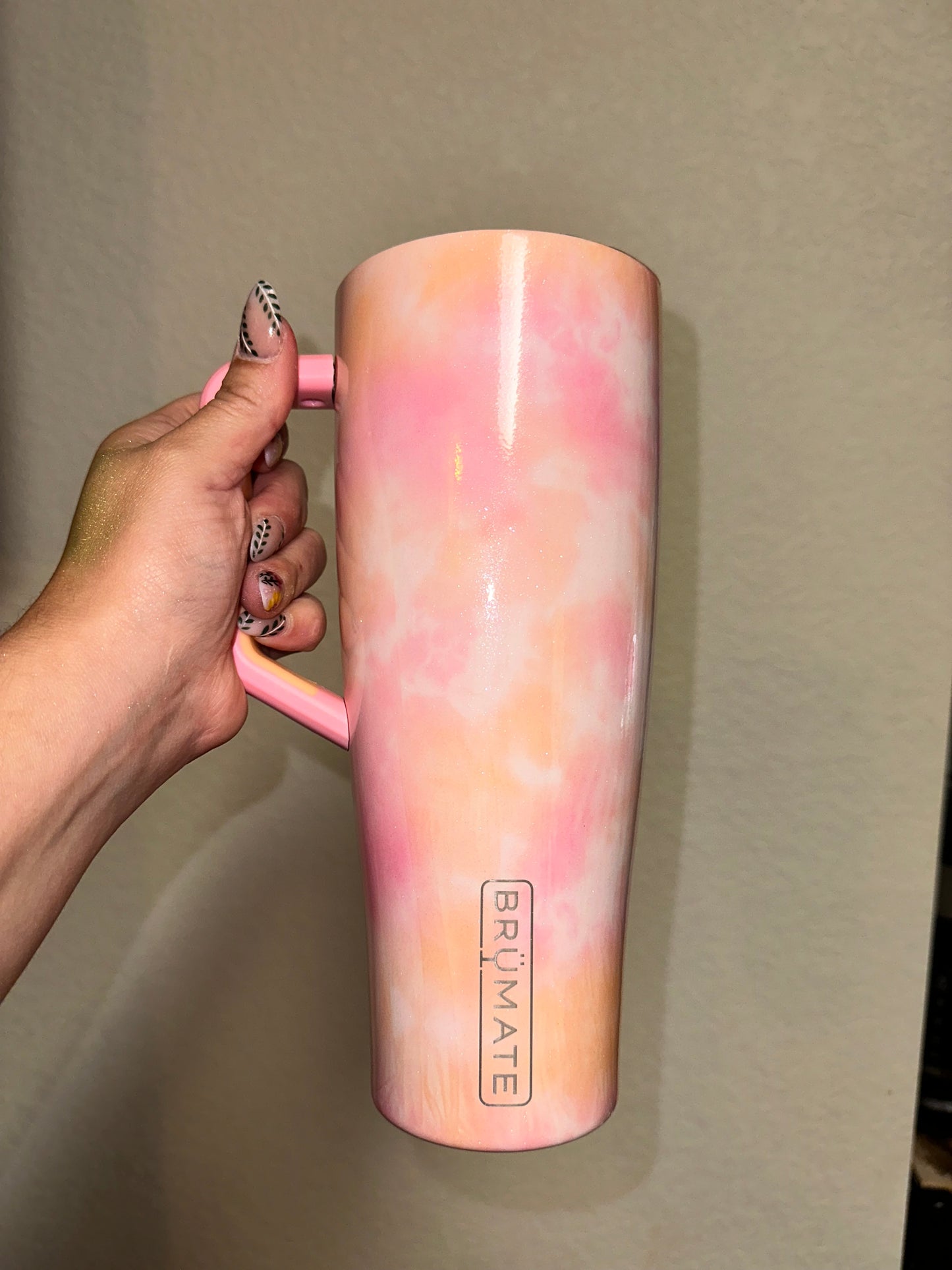30 oz Silver sparkle powdercoat